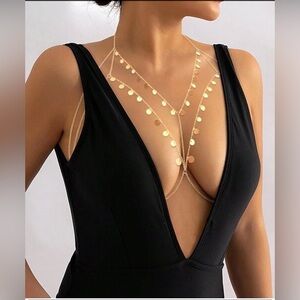 ✨NEW✨Multi-Layered Bikini Sexy Gold tone body jewelryTassel hypoallergenic Chain